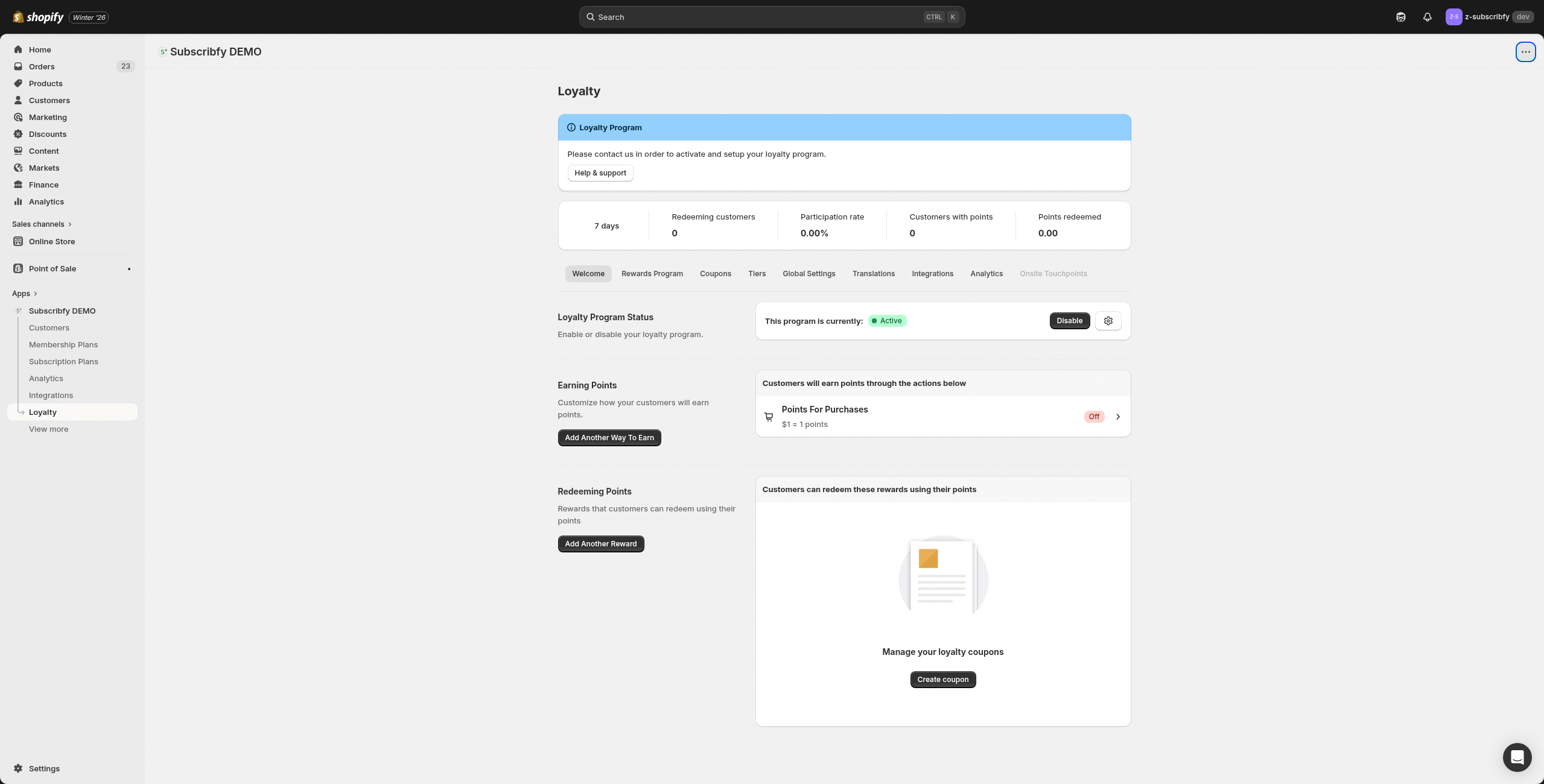 Create Membership Recharge Punch Card Rule