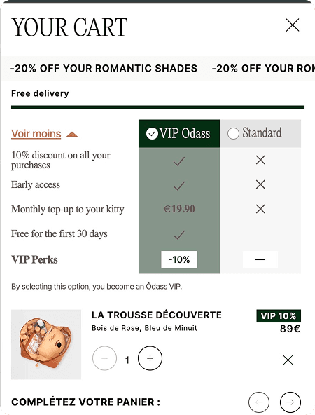 VIP Odass membership with 10% discount and early access